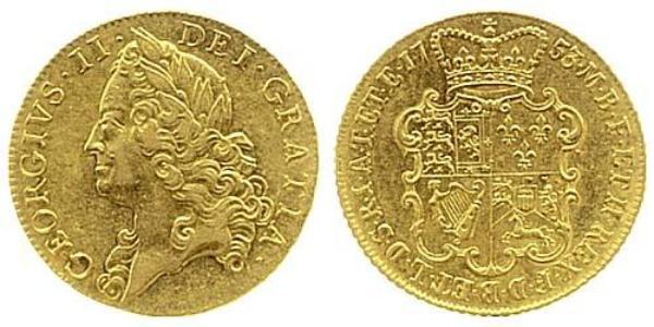 2 Гінея Королівство Великобританія (1707-1801) Золото Георг II (1683-1760)