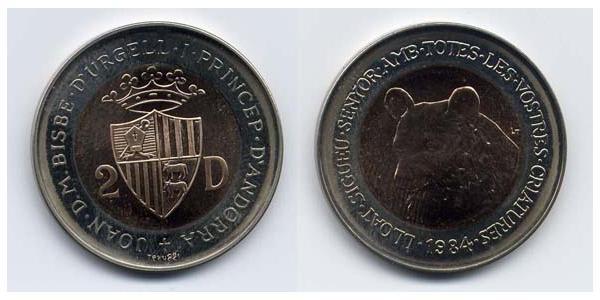 2 Динер Андорра Биметалл 