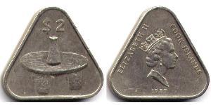 2 Долар Острова Кука  Єлизавета II (1926-2022)