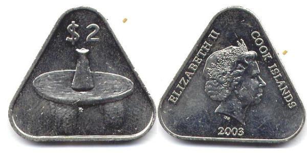 2 Долар Острова Кука  Єлизавета II (1926-2022)
