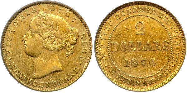 2 Долар Канада Золото Вікторія (1819 - 1901)