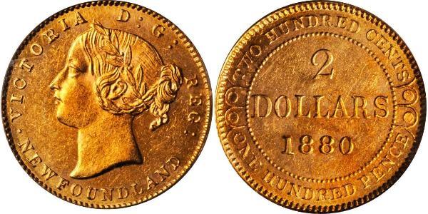 2 Долар Канада Золото Вікторія (1819 - 1901)