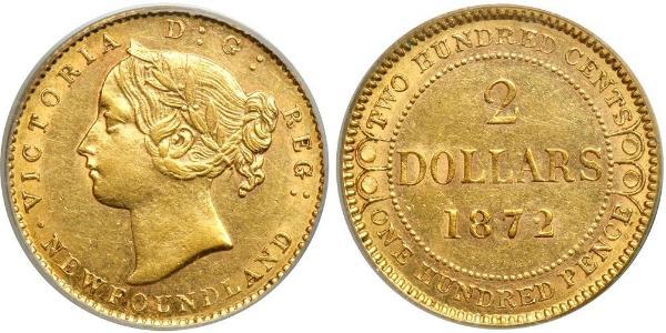 2 Долар Канада Золото Вікторія (1819 - 1901)