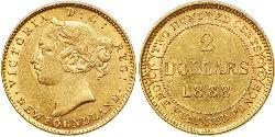 2 Долар Сполучене королівство Великобританії та Ірландії (1801-1922) Золото Вікторія (1819 - 1901)