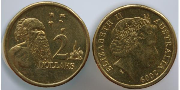 2 Доллар Австралия (1939 - ) Алюминий/Бронза 