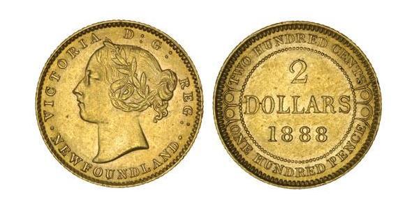 2 Доллар Канада Золото Виктория (1819 - 1901)