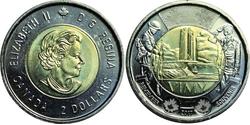 2 Доллар Канада Латунь Елизавета II (1926-2022)