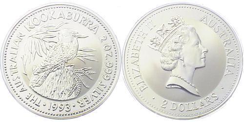 2 Доллар Австралия (1939 - ) Серебро Елизавета II (1926-2022)