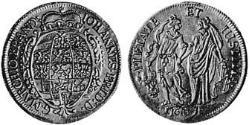 2 Дукат Ансбах (княжество) (1398–1792) Золото John Frederick, Margrave of Brandenburg-Ansbach (1654 – 1686)