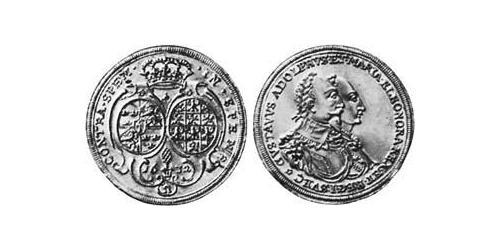 2 Дукат Аугсбург (1276 - 1803) Золото Мария Элеонора Бранденбургская(1599 – 1655) / Густав II Адольф(1594 – 1632)