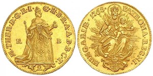 2 Дукат Королiвство Угорщина (1000-1918) Золото Maria Theresa of Austria (1717 - 1780)