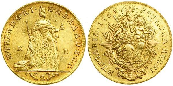 2 Дукат Королiвство Угорщина (1000-1918) Золото Maria Theresa of Austria (1717 - 1780)