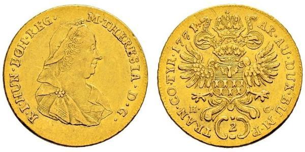 2 Дукат Священна Римська імперія (962-1806) Золото Maria Theresa of Austria (1717 - 1780)