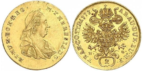 2 Дукат Священная Римская империя (962-1806) Золото Maria Theresa of Austria (1717 - 1780)