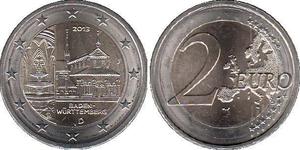 2 Евро Федеративная Республика Германия (1990 - ) Никель 