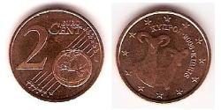 2 Евроцент Кипр (1960 - ) Сталь/Медь 