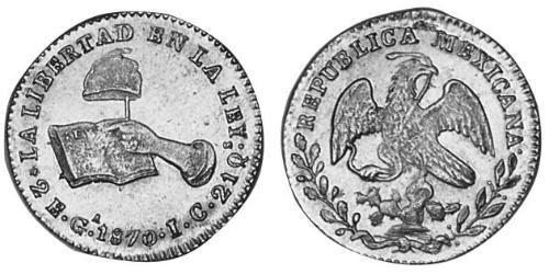 2 Ескудо Second Federal Republic of Mexico (1846 - 1863) Золото 