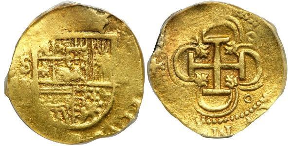 2 Ескудо Габсбурзька імперія (1526-1804) / Іспанія Золото Філіп II Габсбург (1527-1598)