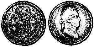 2 Ескудо Нова Іспанія (1519 - 1821) Золото Фердинанд VII король Іспанії (1784-1833)