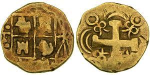 2 Ескудо Нова Ґранада (1717 - 1819) Золото Фердинанд VI  король Іспаніі (1713-1759)