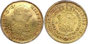 2 Ескудо Перу Золото Карл IV король Іспанії  (1748-1819)