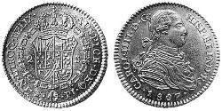 2 Ескудо Ріо-де-ла-Плата (віце-королівство) (1776 - 1814) / Болівія Золото Карл IV король Іспанії  (1748-1819)