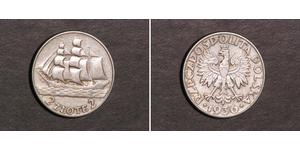 2 Злотий Польська республіка (1918 - 1939) Срібло 