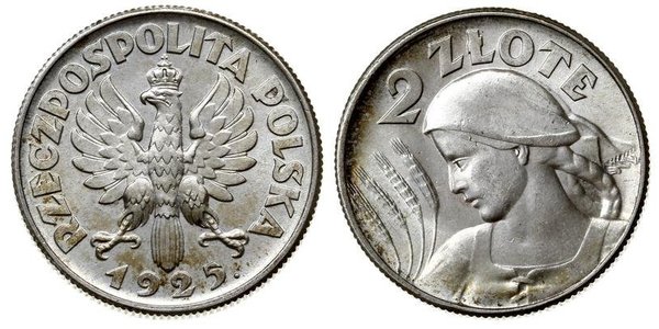 2 Злотий Польська республіка (1918 - 1939) Срібло 