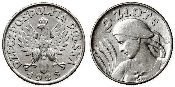 2 Злотий Польська республіка (1918 - 1939) Срібло 