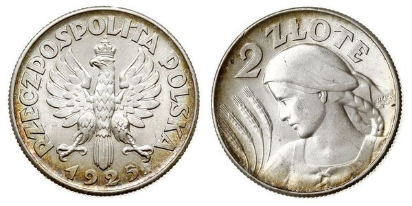 2 Злотий Польська республіка (1918 - 1939) Срібло 