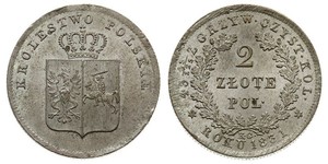 2 Злотий Царство Польське (1815-1915) Срібло 