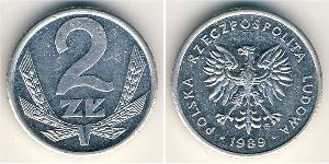 2 Злотый Польская Народная Республика (1952-1990) Алюминий 