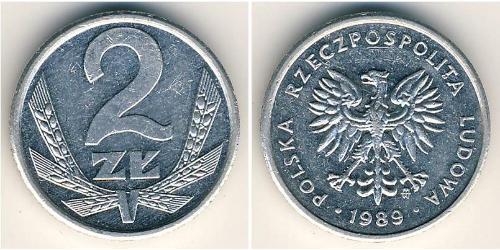 2 Злотый Польская Народная Республика (1952-1990) Алюминий 