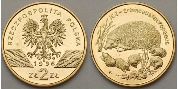 2 Злотый Республика Польша (1991 - ) Алюминий/Цинк/Олово/Медь 