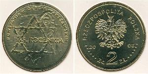 2 Злотый Республика Польша (1991 - ) Латунь 