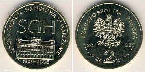2 Злотый Республика Польша (1991 - ) Латунь 
