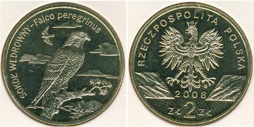 2 Злотый Республика Польша (1991 - ) Латунь 