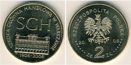 2 Злотый Республика Польша (1991 - ) Латунь 