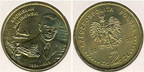 2 Злотый Республика Польша (1991 - ) Латунь 