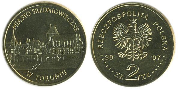 2 Злотый Республика Польша (1991 - ) Латунь 