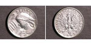 2 Злотый Польская Республика (1918 - 1939) Серебро 