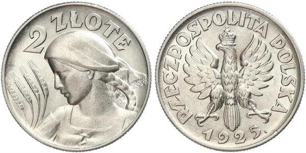 2 Злотый Польская Республика (1918 - 1939) Серебро 