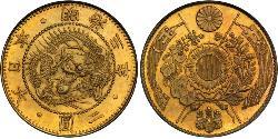 2 Иена Японская империя (1868-1947) Золото Meiji the Great (1852 - 1912)