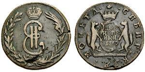 2 Копійка Російська імперія (1720-1917) Мідь Катерина II (1729-1796)