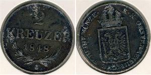 2 Крейцер Австрийская империя (1804-1867) Медь 