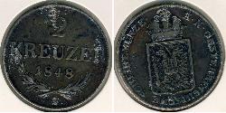 2 Крейцер Австрійська імперія (1804-1867) Мідь 