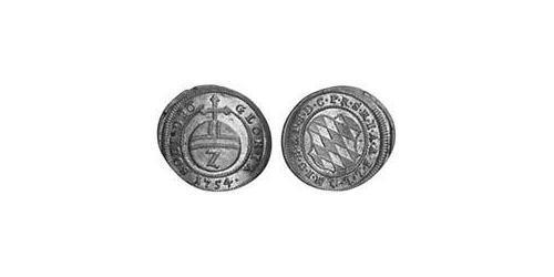2 Крейцер Бавария (курфюршество) (1623 - 1806) Серебро Максимилиан III (курфюрст Баварии)(1727 – 1777)