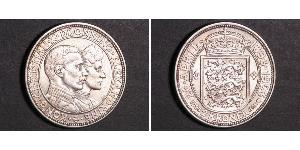 2 Крона Дания Серебро Кристиан X (король Дании) (1870 - 1947)