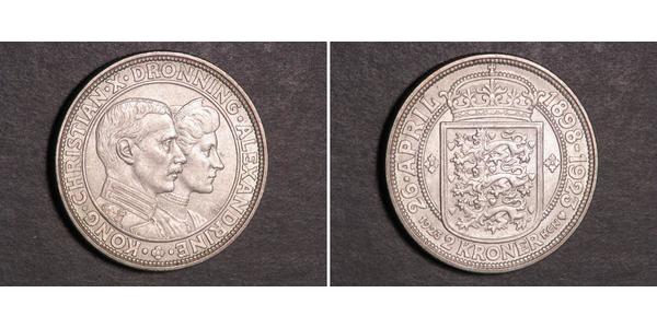 2 Крона Дания Серебро Кристиан X (король Дании) (1870 - 1947)