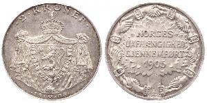 2 Крона Норвегия Серебро Хокон VII (1872 - 1957)
